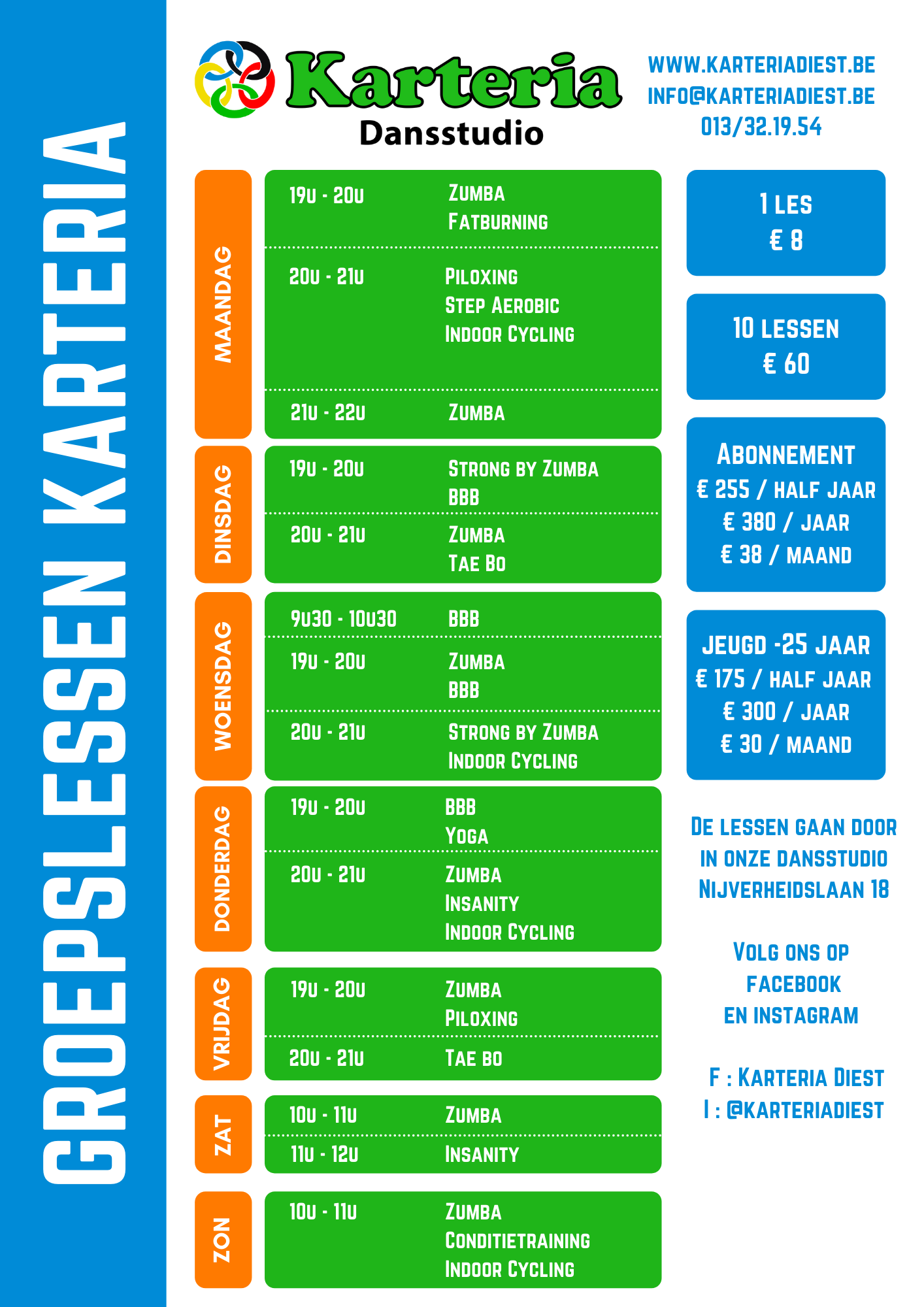 Lessenrooster - Karteria Diest